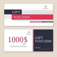 Gift Voucher Template Promotion Sale discount, black and white background vector