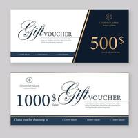 Gift Voucher Template Promotion Sale discount, black and white background vector