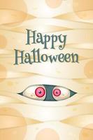 Happy Halloween greeting card vector template