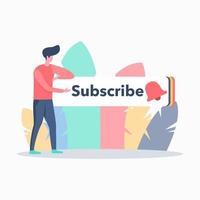 Video blog subscribe illustration concept vector