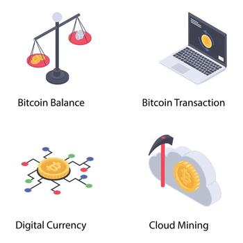 Trending Bitcoin Elements vector