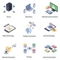 Pack of Network Technology vector