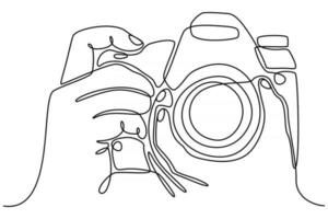 continuous line shooting hand vector illustration