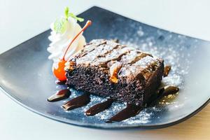 Chocolate brownies cake photo