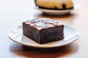 pastel de brownies de chocolate foto