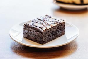 pastel de brownies de chocolate foto