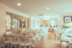 Abstract blur and defocused restaurant and coffee shop cafe interior photo