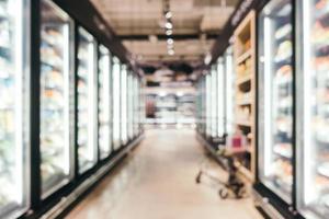 Abstract blur and defocused supermarket shopping in department store photo