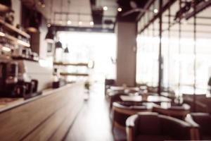 Abstract blur and defocused restaurant interior photo