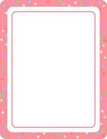 plantilla de banner de marco vertical rosa vacío vector