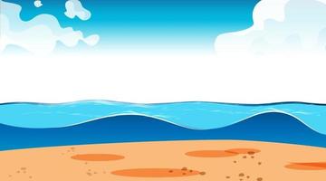 Blank sky at daytime scene with blank flood landscape vector