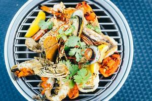 Mixed grilled seafood photo