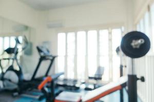 Abstract blur sport equipment in gym interior photo