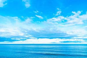 White cloud on blue sky  with seascape