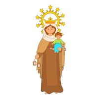 Our Lady of Mount Carmel Carmine Virgin Mary vector