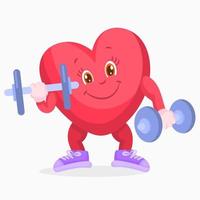 World Heart Day illustration with cute heart character vector