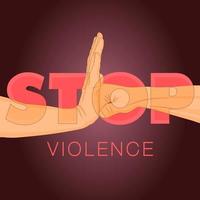 stop violence against women concept vector