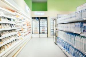 Abstract blur and defocused convenience and supermarket store photo