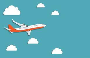 Flying airplane express delivery shipping  concept. Vector Illustration