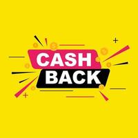 Money cashback poster with gold dollar coins. Vector illustration