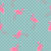 Cute Seamless Flamingo Pattern Vector Illustration
