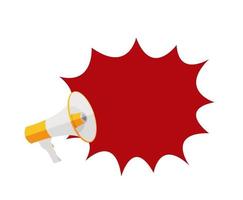 Megaphone and Speech Bubble Vector Illustration