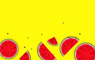 Summer Background from Watermelon. Vector Illustratio