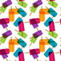 Abstract Summer Seamless Pattern Background with Ice Cream. Vector Illustration