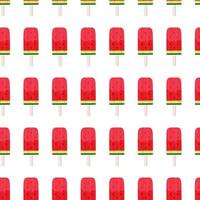 Watermelon Ice Cream Seamless Pattern Background Vector Illustration