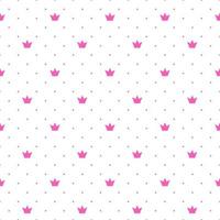 Princess Crown Seamless Pattern Background Vector Illustration