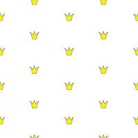 Princess Crown Seamless Pattern Background Vector Illustration