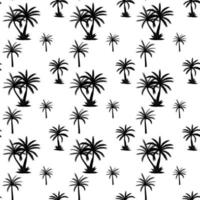 Beautifil Palm Tree Leaf  Silhouette Seamless Pattern Background Vector Illustration