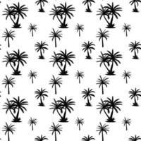 Beautifil Palm Tree Leaf  Silhouette Seamless Pattern Background Vector Illustration