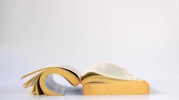 The strong wind made the pages on the thick book turn video