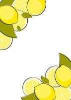 Ilustración de vector de fondo natural de limón abstracto