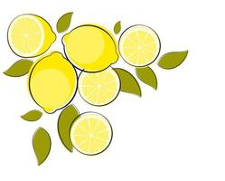 Abstract Lemon Natural Background Vector Illustration
