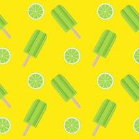 Abstract Summer Seamless Pattern Background with Ice Cream. Vector Illustration