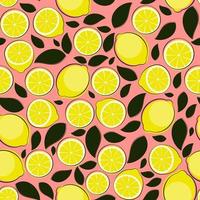 Abstract Lemon Seamless Pattern Background Vector Illustration