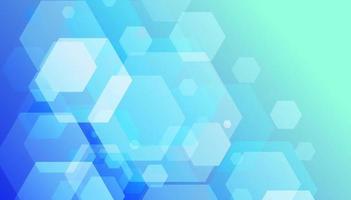 Abstract geometric blue and green hexagonal design background. vector