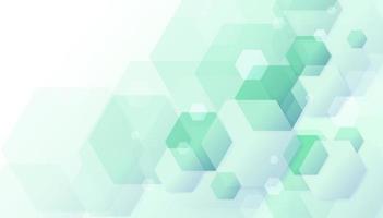 Abstract geometric light green hexagonal design background. vector