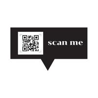 Vector scan QR code flat icon symbol on white background.