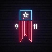 Patriot Day 9-11 neon sign.