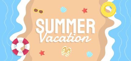 Summer banner template vector illustration for social media