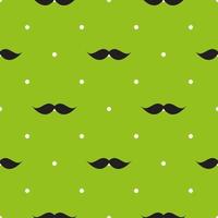 Mustache Seamless Pattern, Father s Day Background Vector Illustration