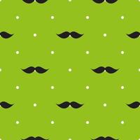 Mustache Seamless Pattern, Father s Day Background Vector Illustration