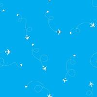 Airplane dotted flight seamless pattern background. Vector Illustration EPS10