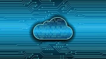 cloud computing cyber circuit future technology concept background vector