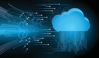 cloud computing circuit future technology concept background vector