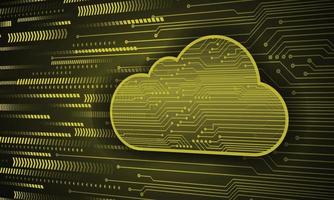 Fondo de concepto de tecnología futura de circuito cibernético de computación en la nube vector