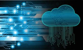 cloud computing circuit future technology concept background vector